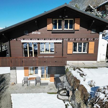 Chalet Acheregg Wengen Bagian luar foto