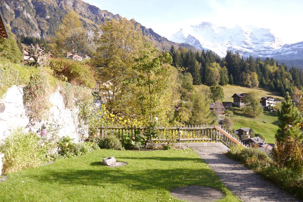 Chalet Acheregg Wengen Bagian luar foto