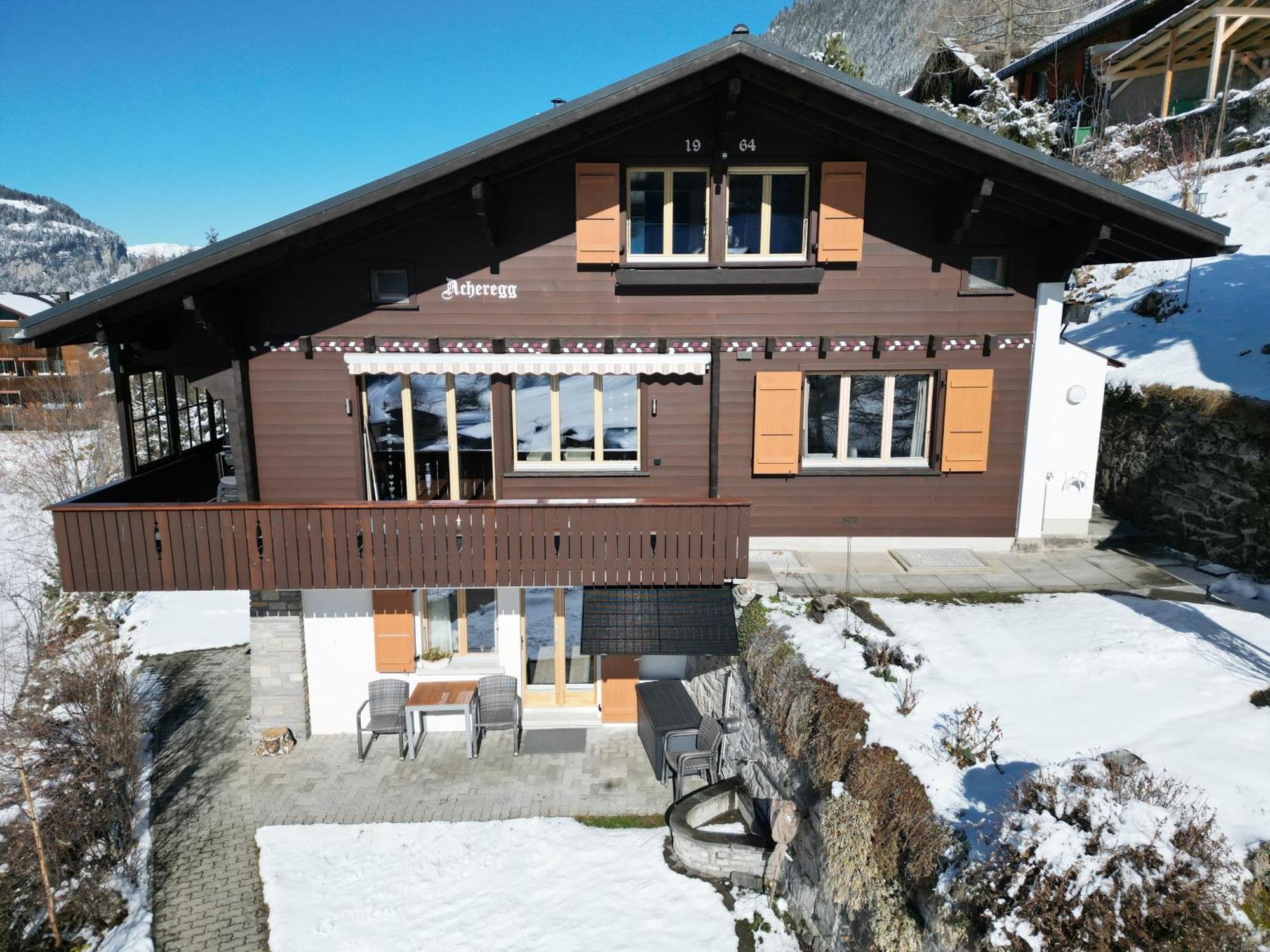 Chalet Acheregg Wengen Bagian luar foto