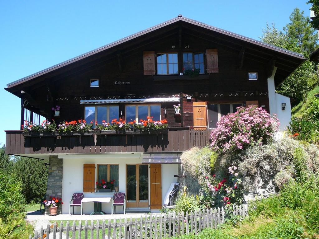 Chalet Acheregg Wengen Bagian luar foto