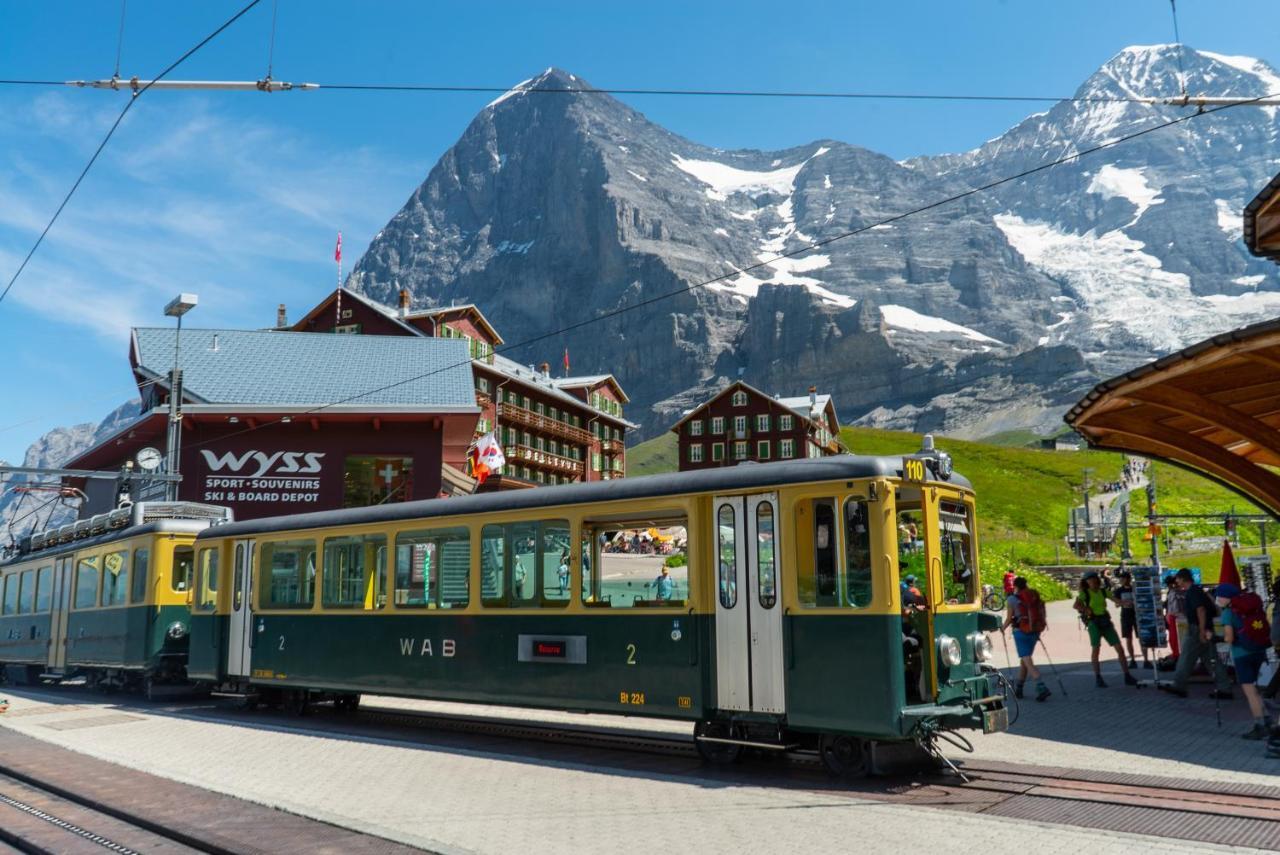 Chalet Acheregg Wengen Bagian luar foto