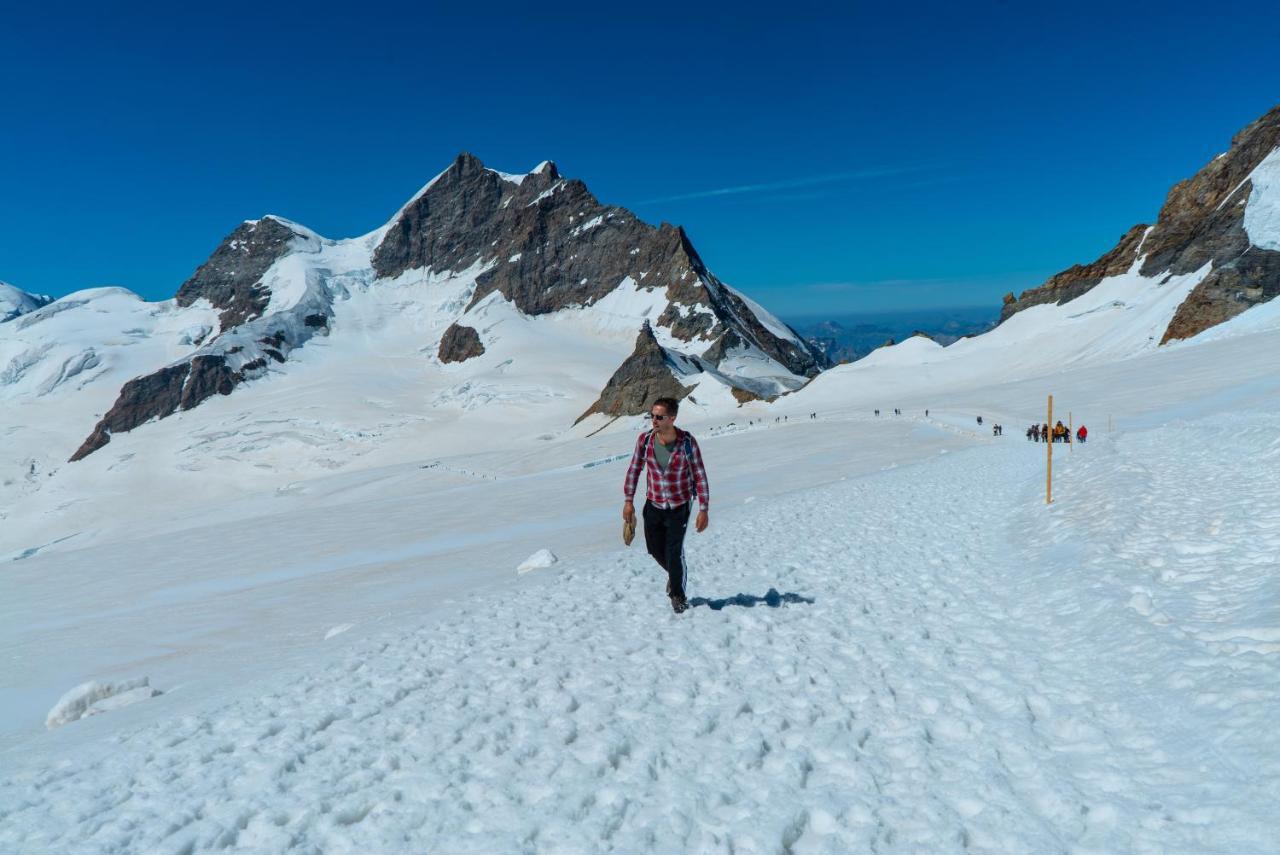 Chalet Acheregg Wengen Bagian luar foto